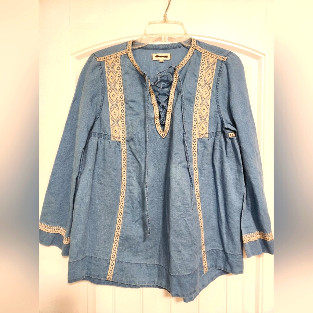 MADEWELL Peasant Blouse - Picture 1 of 4
